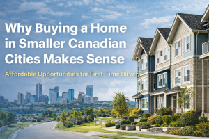 Buying a home in smaller Canadian cities like Edmonton offers affordable opportunities for first-time home buyers compared to Vancouver or Toronto.